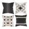 Contemporary Home Living Aztec Throw Pillow Covers - 18" - Black and White - Set of 4